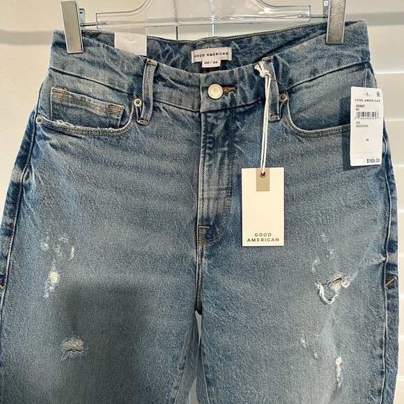 GOOD AMERICAN Good Classics Distressed Skinnyish Fit - Picture 4 of 6